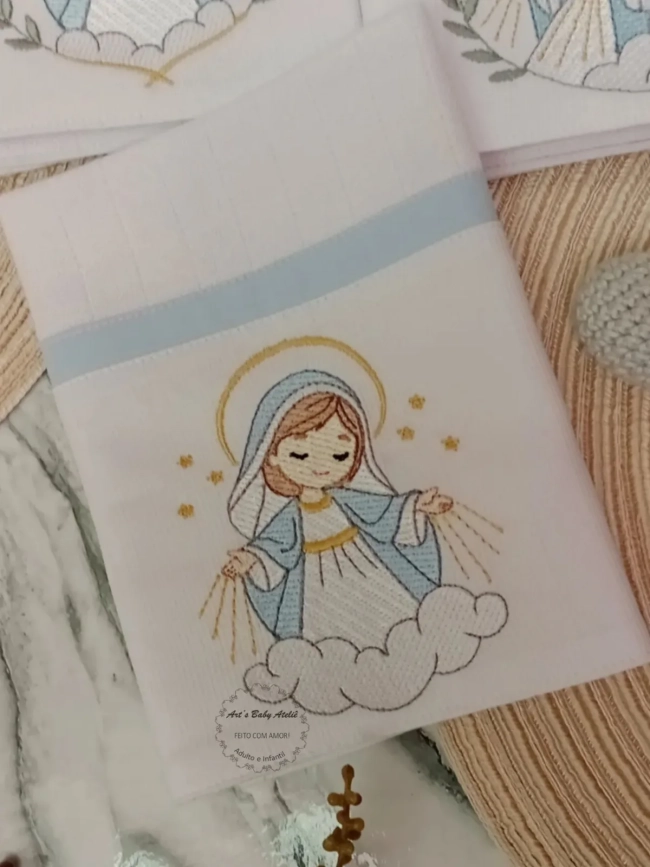 Kit Fraldas Personalizadas com Nome Bordado para Bebê – Enxoval Completo com Fraldas de Boca
