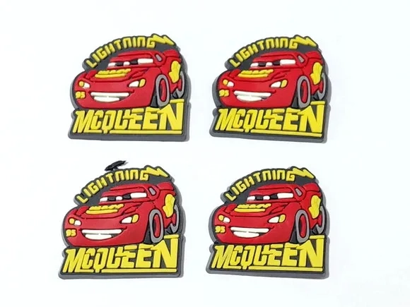Aplique Relâmpago Mcqueen Emborrachado Pacote com 6 Unidades