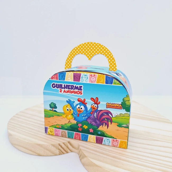 PEGUE E MONTE - Kit Festa GALINHA PlNTADlNHA - Decoração de Festa - Caixinhas Personalizadas