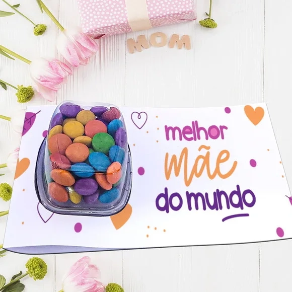 Cartão Card Blister com Confete Dia das Mães