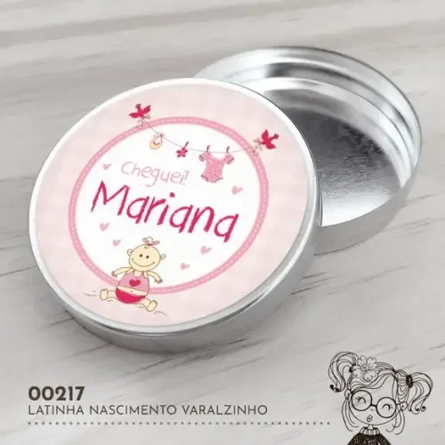 Latinha Adesivada Nascimento Varalzinho - 00217