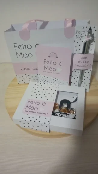Arquivo Caixa Chaveiro Caneta