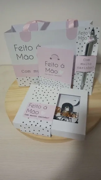 Arquivo Caixa Chaveiro Caneta