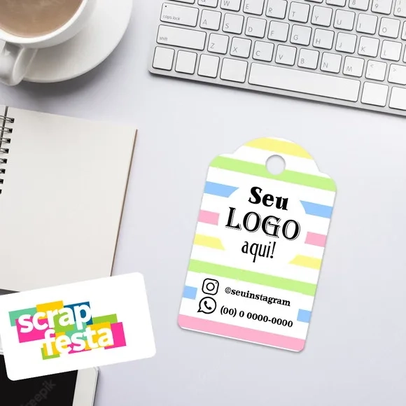 Tag Tradicional com Furinho Personalizada para Minha Empresa