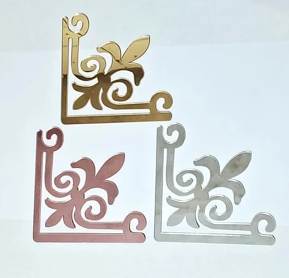 Cantoneira 10cm de Acrílico Espelhado Pct C/4 Peças