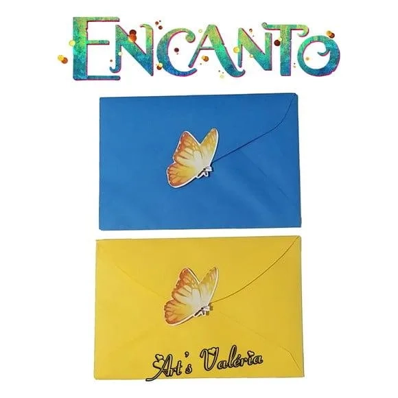 Convite Encanto - 9,5cm X 6,5cm