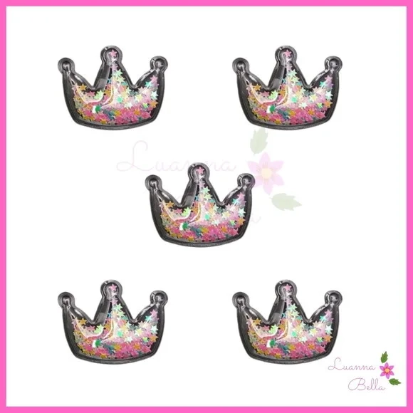 Aplique Coroa Com Enchimento Colorido - Pct c/4 unds