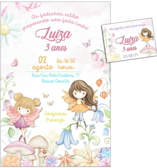 Convite Digital C/tag Jardim das Fadas 12