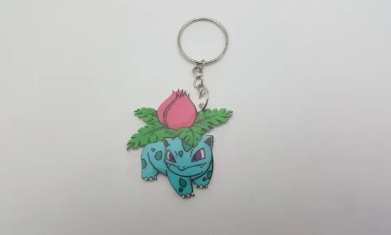 Chaveiro Pokémon Ivysaur em Acrílico Uv