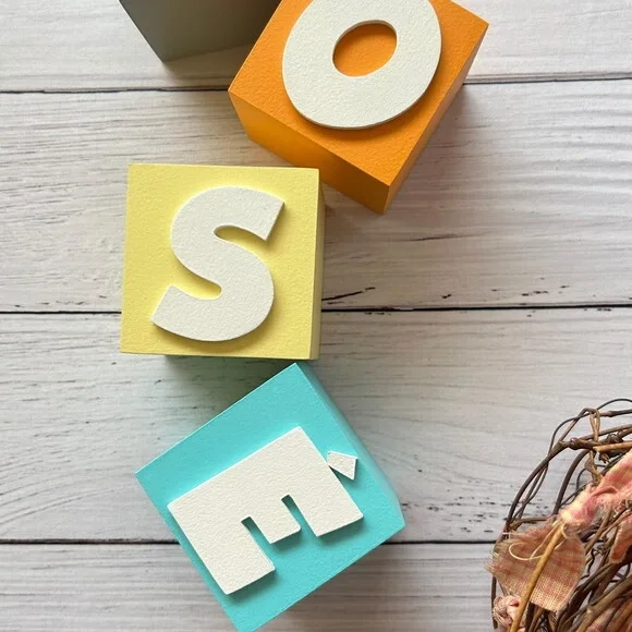 Cubos 6x6cm Ggg Ts - Decoração Bebê