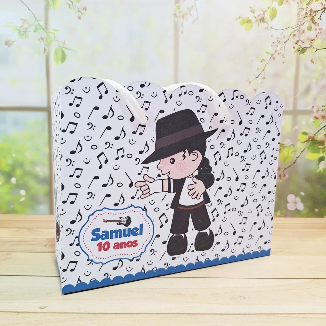 Sacolinhas Personalizadas MICHAEL JACKSON - PEGUE E MONTE - Decoração de Festa | Lembrancinhas | Aniversário | Personalizados