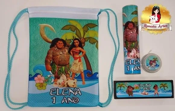 Moana - Kit Jogos Personalizados na Mochila