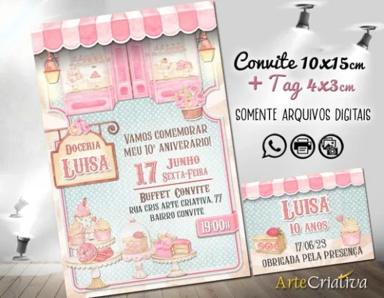 Convite Digital C/tag Confeiteira 6