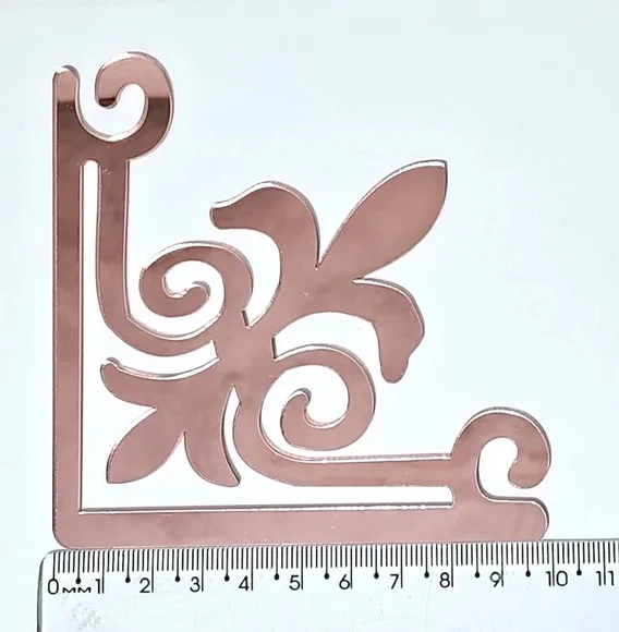 Cantoneira 10cm de Acrílico Espelhado Pct C/4 Peças