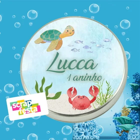 Latinhas Personalizadas Fundo do Mar Cute Aquarela