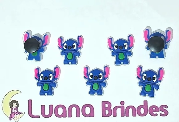Pins para Crocs Stitch 2cm Emborrachado 6 Unidades