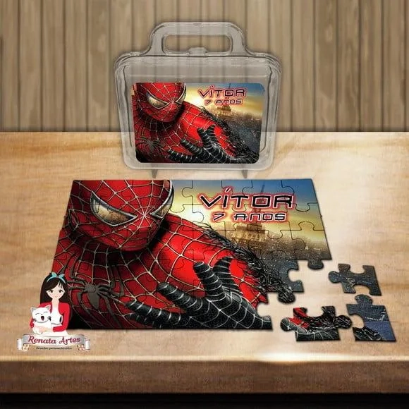 Quebra Cabeça Personalizado na Maleta Homem Aranha