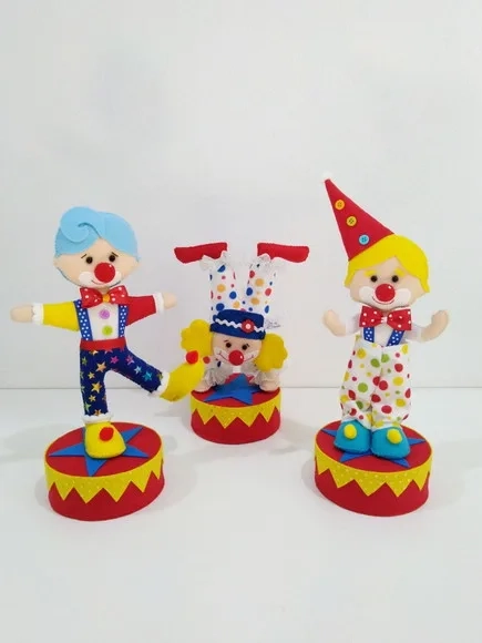 Combo Circo em Feltro Lembrança ou Centro de Mesa 10 Peças