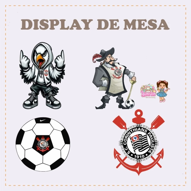 Kit Festa Só Um Bolinho CORINTHlANS - Decoração de Festa