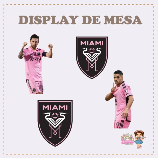 Kit Festa Só Um Bolinho INTER DE MIAMI - Decoração de Festa
