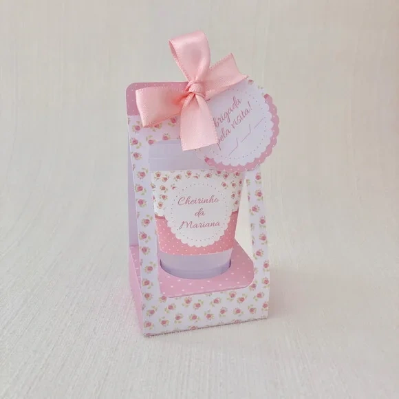 Lembrancinha Maternidade Hidratante Caixinha Floral rosa