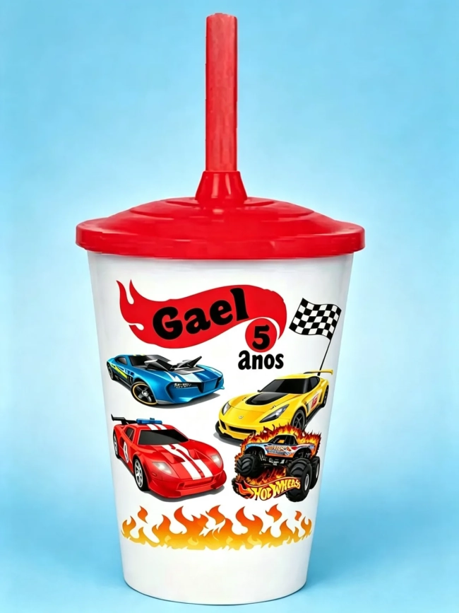 Copo Twister Personalizado Hot Wheels