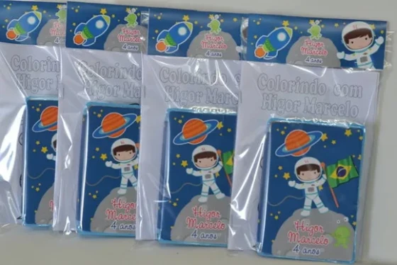 Kit Colorir Festa Astronauta Menino
