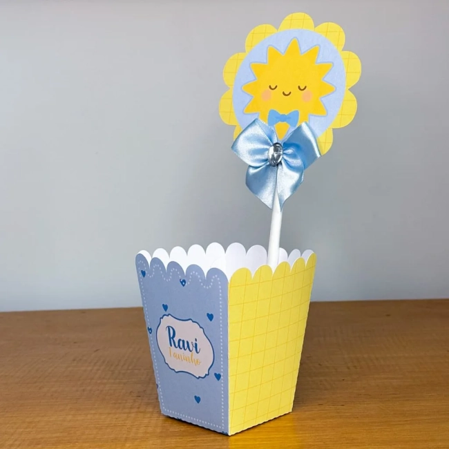PEGUE E MONTE - Centro de Mesa RAIO DE SOL MENINO - Decoração de Festa | Lembrancinhas | Aniversário | Personalizados