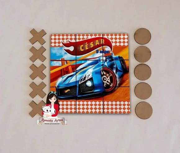 Jogo da Velha Personalizado Hot Wheels