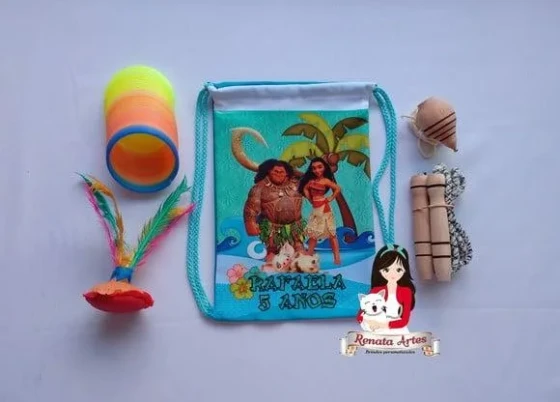 Mochila Boa Infância Personalizada Tema Moana