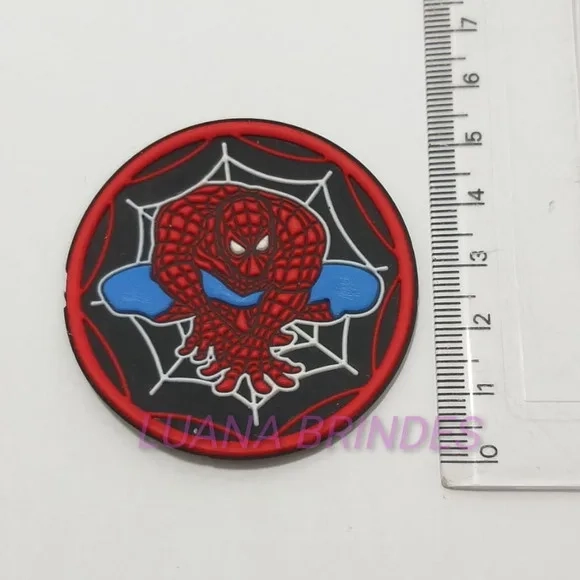 Aplique Emborrachado do Homem Aranha - Pct C/4 Unid