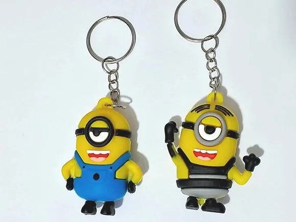 Chaveiro Minions 3d Emborrachado Pacote com 2 Unidades
