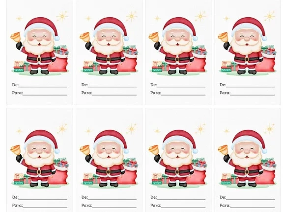 Tag para Embalagem Natal