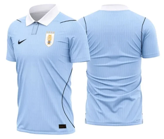 Arte Vetor Camisa Uruguai Titular 2026-28