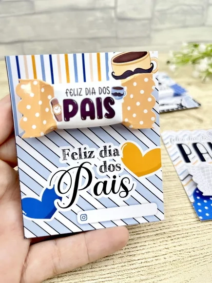Card com Bala Dia dos Pais