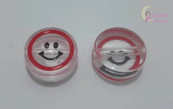 Carinha Sorridente de Acrílico c/furo passante-pct c/6 uni