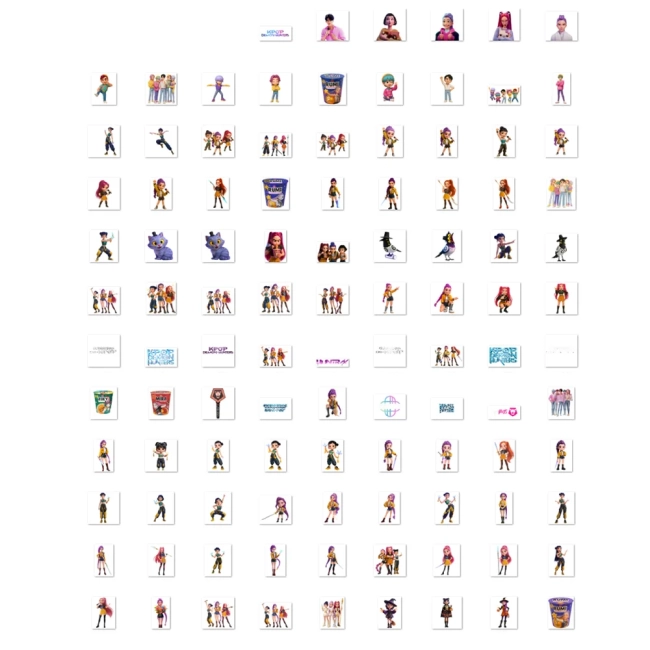 Kit Digital Guerreiras do KPOP 305 Imagens PNG + Brinde