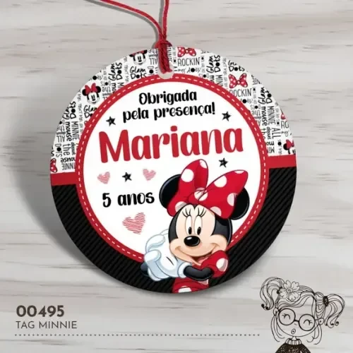 Tag Redonda Minnie - 00495
