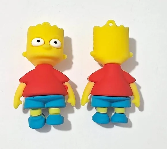 Pingente Bart Simpson Emborrachado Pacote com 2 Unidades