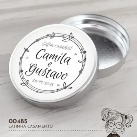Latinha Adesivada Casamento - 00485