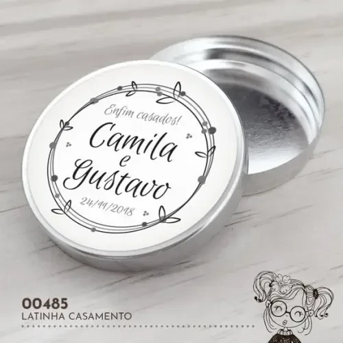 Latinha Adesivada Casamento - 00485