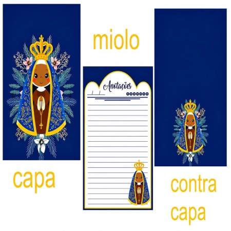 Arquivo de corte digital-Bloquinho Nossa Senhora Aparecida