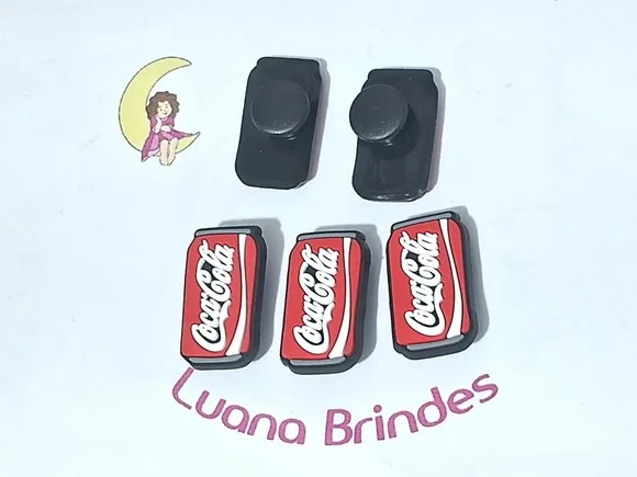 Pins de Crocs Coca Cola 3cm Pacote com 6 Unidades