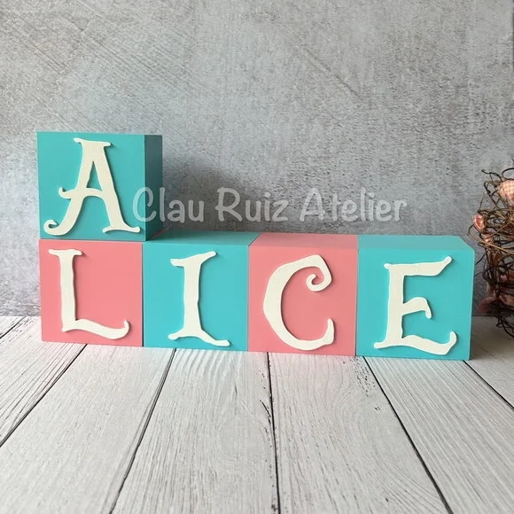 Alice no País das Maravilhas 10x10cm-decoração Bebê e Festas