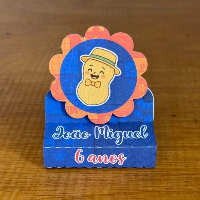 PEGUE E MONTE - Porta Bis Duplo Personalizados FESTA JUNINA LARANJA - Decoração de Festa | Lembrancinhas | Aniversário | Personalizados