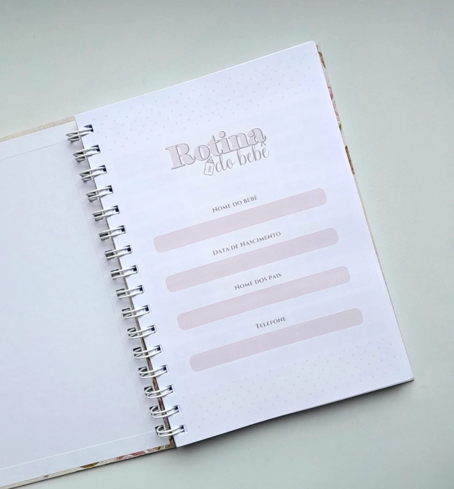 Diário de Rotina do Bebê Personalizado - Escolha a Capa