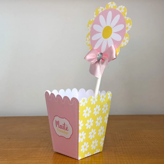 PEGUE E MONTE - Centro de Mesa MARGARIDAS - Decoração de Festa | Lembrancinhas | Aniversário | Personalizados