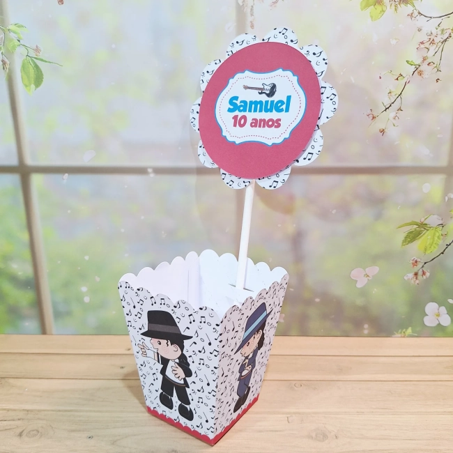 Centro de Mesa MICHAEL JACKSON - PEGUE E MONTE - Decoração de Festa | Lembrancinhas | Aniversário | Personalizados