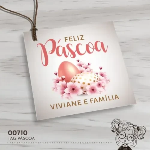 Tag Quadrada Páscoa - 00710