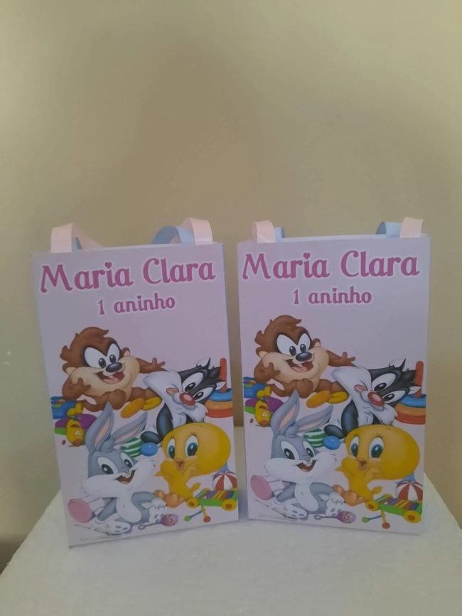 Sacolinhas Personalizadas Baby Looney Tunes para Lembrancinhas